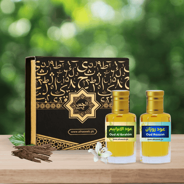 Pack of 2 Attars – Oud Al Ibrahim & Oud Rozaan | 12ml Each