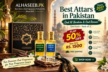 Best attars in Pakistan Oud Al Ibrahim and Oud Rezaan 12ml each AlHaseeb.pk