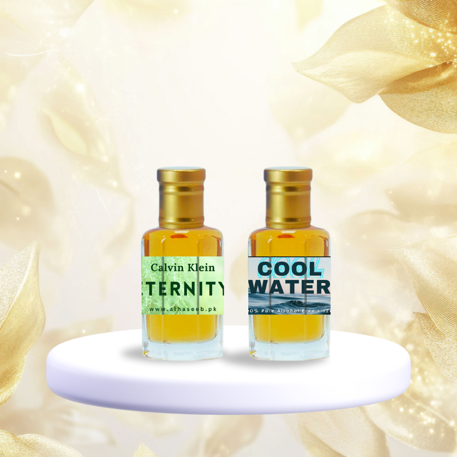high quality Pack of 2 Attars (Eternity & Cool Water) Fragrance Oil by Al Haseeb Islamic Mart alhaseeb.pk