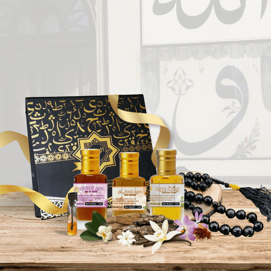 high quality 3 Premium Ouds (White Oud, Oud Isphahan & Oud Al Aafan) Fragrance Oil by Al Haseeb Islamic Mart alhaseeb.pk