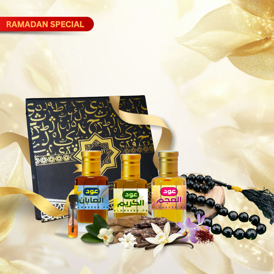 high quality Pack of 3 (Oud Al Ajam, Oud Al Karim & Oud Al Abban) Fragrance Oil by Al Haseeb Islamic Mart alhaseeb.pk