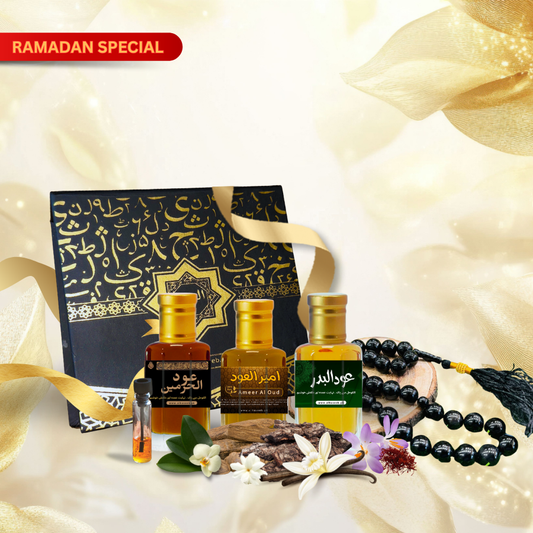 high quality Pack of 3 Best Ouds - (Ameer Al Oud, Oud Al Haramin & Oud Al Badar) Fragrance Oil by Al Haseeb Islamic Mart alhaseeb.pk