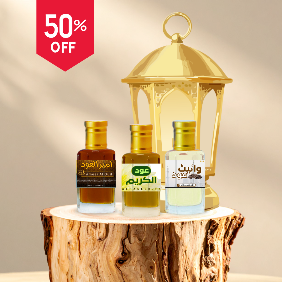 high quality 3 Top Selling Ouds (White Oud, Ameer Al Oud & Oud Al Karim) Ramadan Special Fragrance Oil by Al Haseeb Islamic Mart alhaseeb.pk