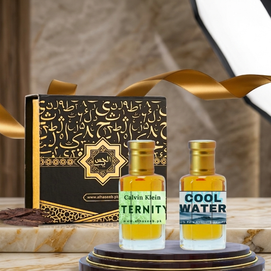 Pack of 2 Attars (Eternity & Cool Water) Al Haseeb Islamic Mart