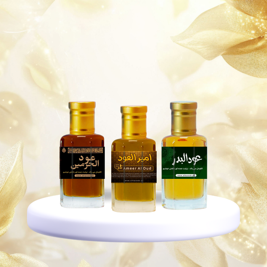 high quality Pack of 3 Best Ouds - (Ameer Al Oud, Oud Al Haramin & Oud Al Badar) Fragrance Oil by Al Haseeb Islamic Mart alhaseeb.pk