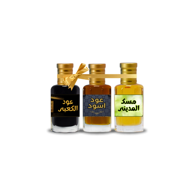 Pack of 3 Attars (Musk Al Madina, Oud Al Kabbah & Oud Al Aswad) & Tasbih Al Haseeb Islamic Mart