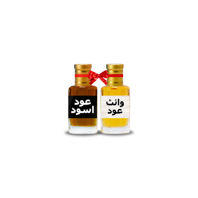 high quality Pack of 2 White Oud and Black Oud Fragrance Oil by Al Haseeb Islamic Mart alhaseeb.pk