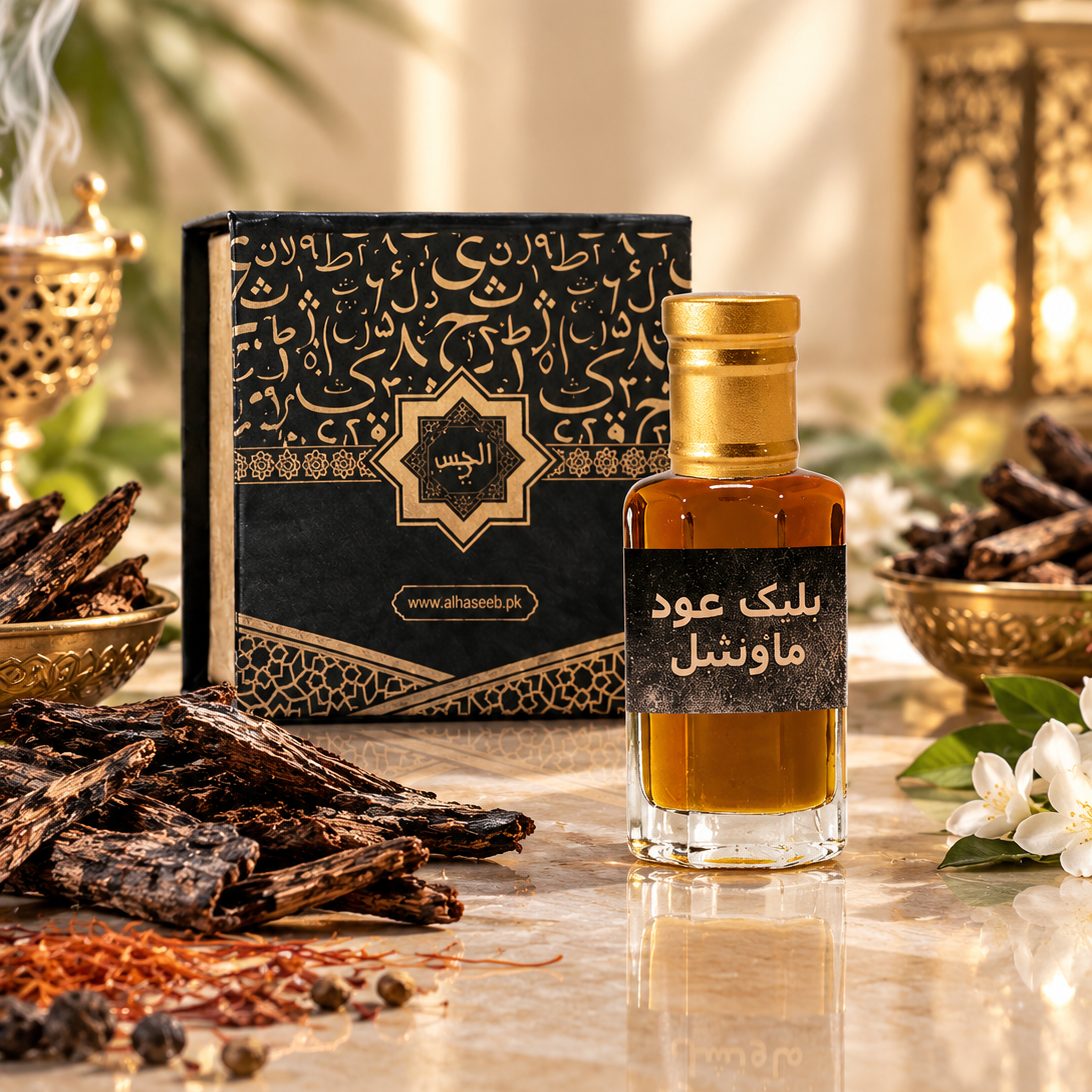 Black Aoud Montale Attar woody floral musk fragrance oil by AlHaseeb.pk