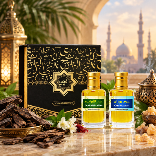Pack of 2 Oud Al Ibrahim and Oud Rozaan 12ml each by AlHaseeb.pk
