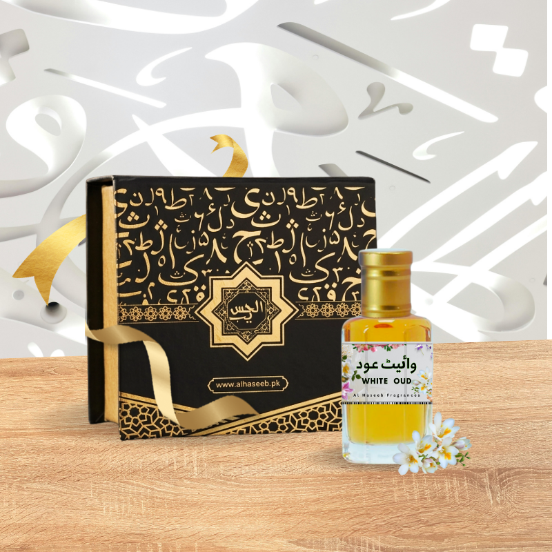 White Oud 12ml long lasting oud perfume oil Alhaseeb.pk
