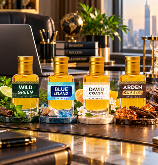 Imported men’s attar perfume gift set of four fragrances in Pakistan