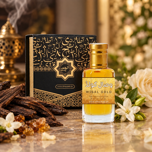 Wisal Gold Attar وصال گولڈ luxurious floral amber musk fragrance oil by AlHaseeb.pk
