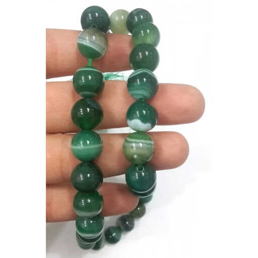 high quality Green Sulemani Aqeeq Stone Tasbih - 33 Beads by Al Haseeb Islamic Mart alhaseeb.pk