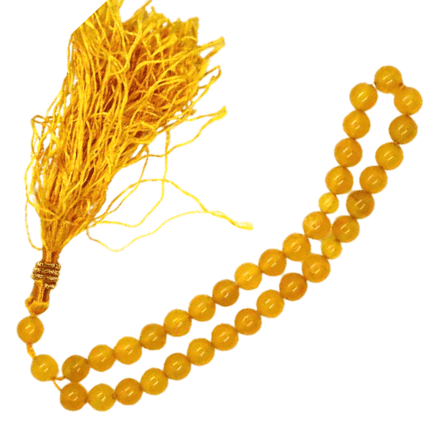 high quality Yellow Sulemani Aqeeq Stone Tasbih - 33 Beads by Al Haseeb Islamic Mart alhaseeb.pk